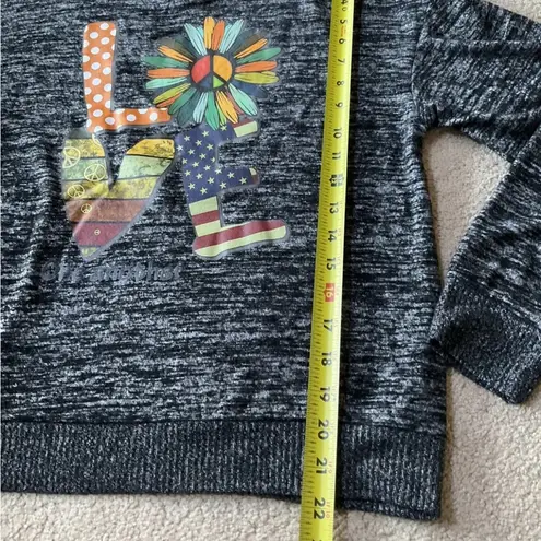 Gap  Hoodie Sweater Women's Size XS Gray Black Pullover Long Sleeve