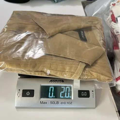 Ideology Vintage 100% Silk Gold Sheer Pintuck Button-Down Blouse - Small - Flaw