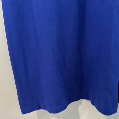 Gibson x Hi Sugarplum! Large Laguna Santorini Blue Jersey Ruffle Back Dress