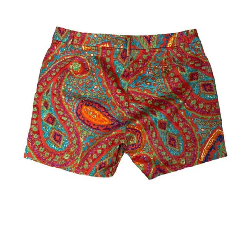 Ralph Lauren Lauren  Paisley‎ Shorts Orange Pink Teal 5" Inseam Size 6