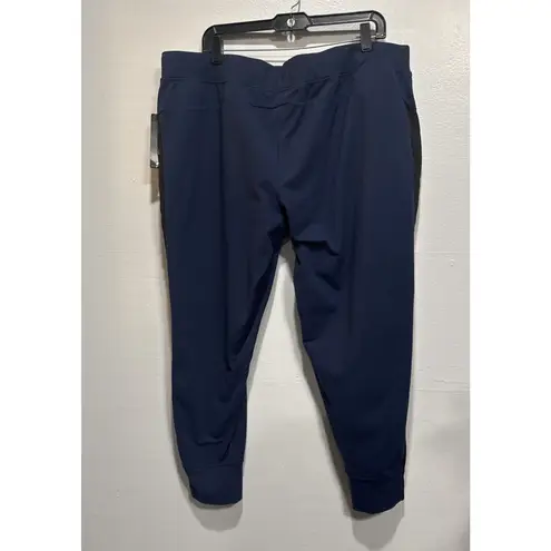 Avia Crop Jogger Pants Activewear Drawstring Semi Fitted Womens XXL (20) Blue