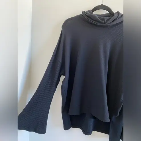 Free People Movement Black Can’t Handle This Turtleneck Ribbed Shirt Size M Size M