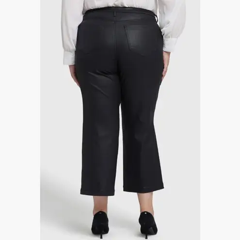 NYDJ NWT Teresa Coated Ankle Wide Leg Jeans (Black Coated) 14W, BLACK COATED