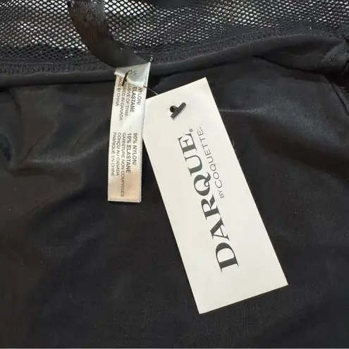 Darque by Coquette Black Mesh Long Sleeve Crop Top Jacket