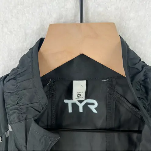 TYR Womens Alliance Windbreaker Black Wind & Water Resistant Full Zip Jacket Size XS
