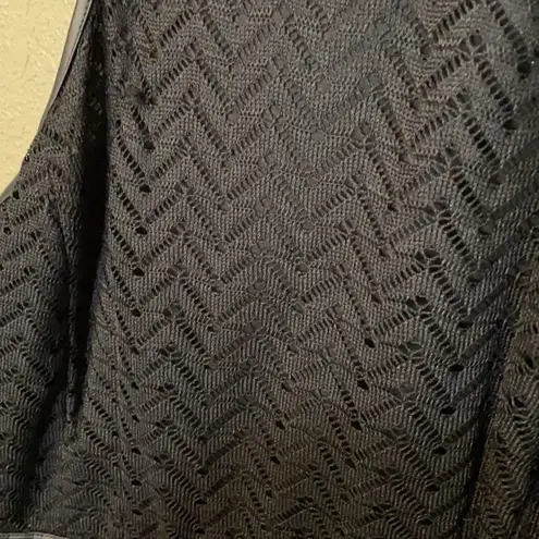 City Studio 11/12 black chevron weave dress Black