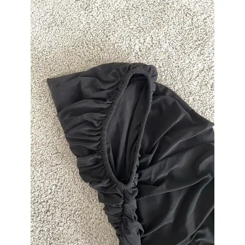 Norma Kamali Black Diana One Shoulder Gown (XS)