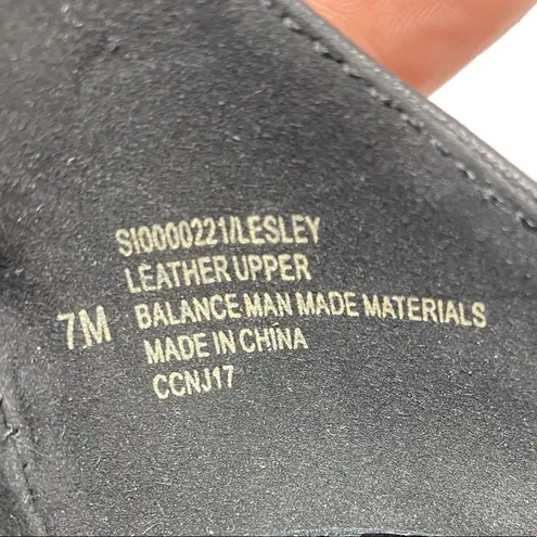 Isola Lesley Leather Peep Toe Sandals Black Sz 7