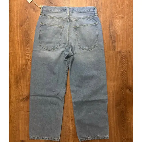 NWT Etica Altin Loose Crop Straight Leg Jeans Ithaca Wash Size 28 Blue