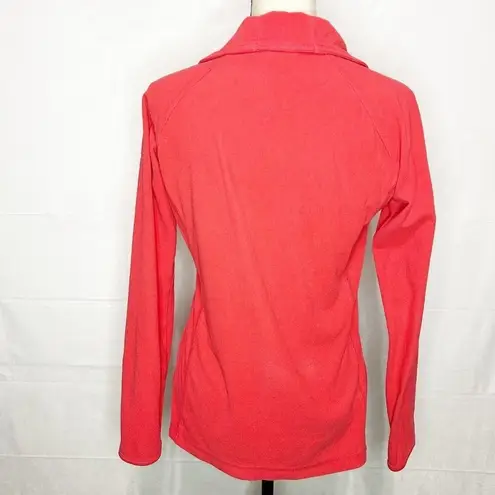 Columbia  Fleece Pullover  1/4 Zip Jacket Womens Size Small Coral Lightweight