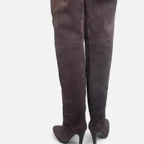 Giuseppe Zanotti Leather Suede Thigh High Stilleto Brown Boots in EU 36 US 6