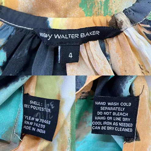 W118 By Walter Baker Tied Shoulder Abstract Print Mini Tank Dress size 4