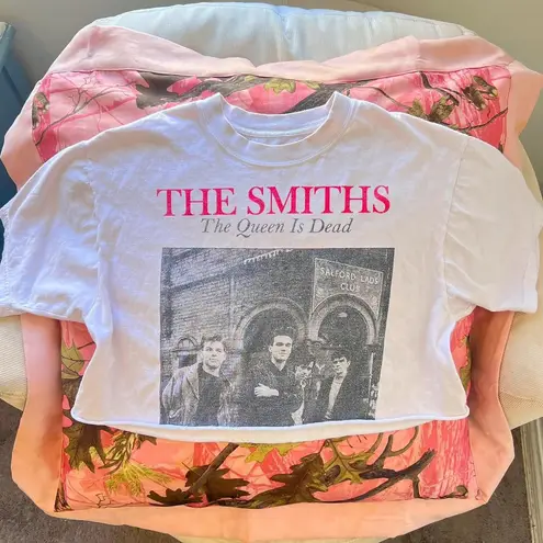 the smiths band tee crop top tshirt White Size L