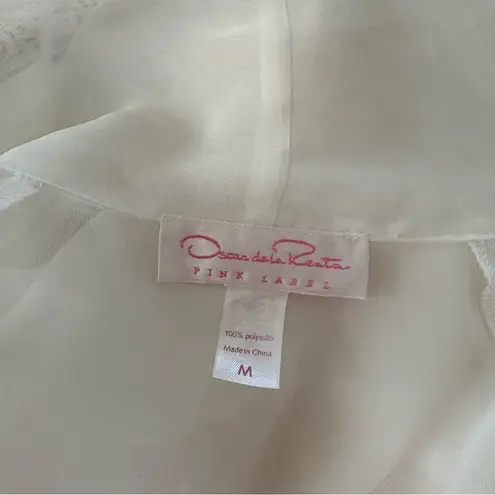 Oscar de la Renta Pink Label Satin and Crepe Peignoir, Robe, Lingerie, Sz M