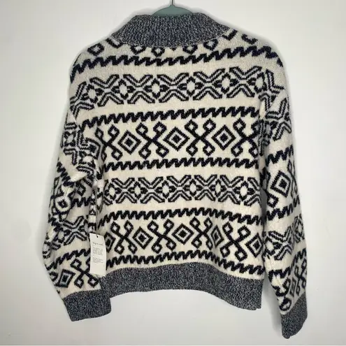 A New Day Fair Isle Mock Neck Cheers Chunky Knit Sparkle Sweater in XS Black - Image 2