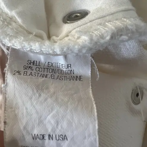 Theyskens Theory White Posy Crop Cuff Skinny Jean Women's Size 30