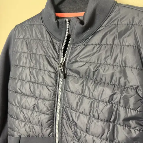 Avalanche Quilted Puffer Jacket Coat Zip Up Black Size Medium
