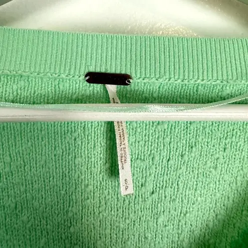 Free People  Found My Friend Bouclé Pullover in Misty Jade Size Small
