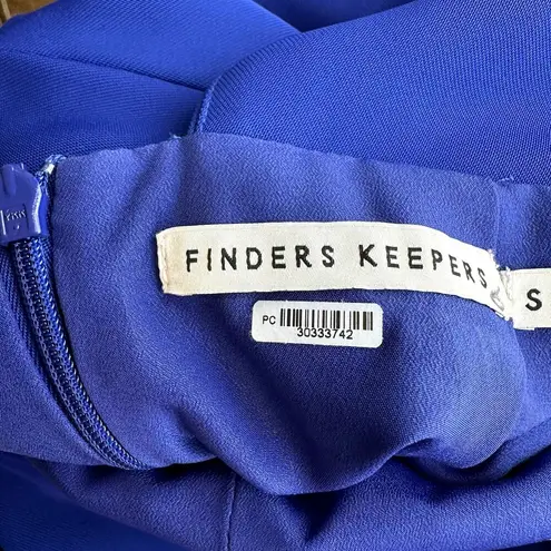 Finders Keepers Guilty Pleasure Dress Midi Slit High Neck Cobalt Blue Small