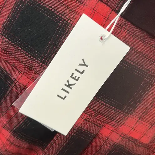 Likely Scottie Dress Red Black Plaid Flannel