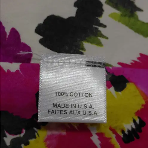 MISA Los Angeles Womens Dress Medium Floral Cutout Puff Sleeve Cottage Flirty