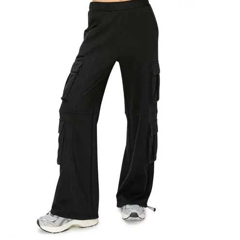 Lazy sundays size XL Wide Leg Cargo Sweatpants - Cream