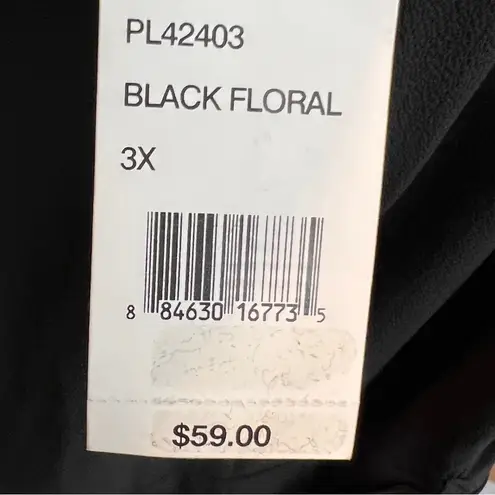 Monteau  Los Angeles Size 3X Scallop Neckline Black Cold Shoulder Jumpsuit