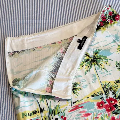 Karen Kane ADORABLE! Size 8 Palm Paradise Tropical Floral Print Vintage Skirt