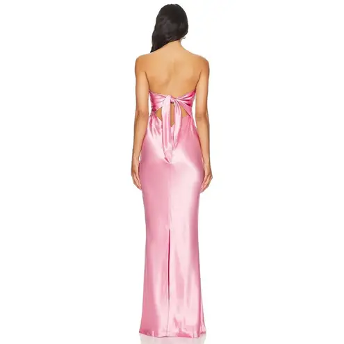 retrofete Skye Dress in Fondant Pink XSmall New Womens Satin Maxi Gown Size XS