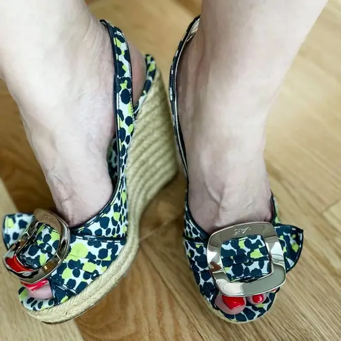 Roger Vivier Cordella Espadrille Wedge Slingback Sandals size 38 / US7