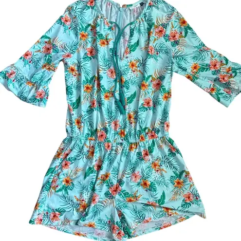 Cabana Life Pockets 3/4 Ruffle Sleeve Non