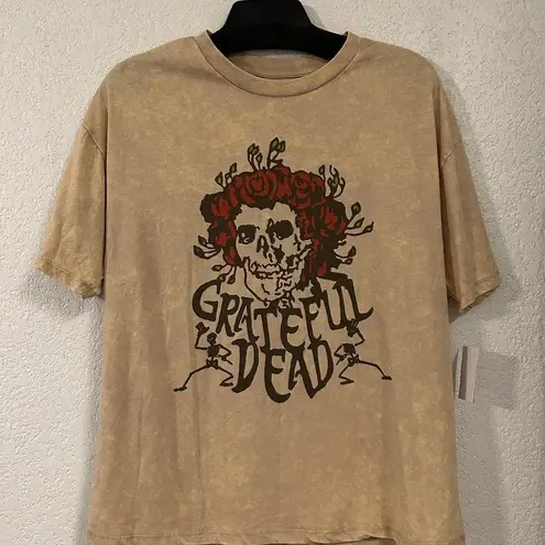 Grateful Dead Beige Graphic Tee Size Medium Oversized Tee Crew Neck