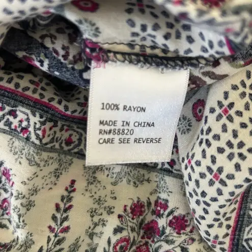 Lucy & Laurel Y2K Women Tunic Top S Blue Flowy Layer Boho Festival Hippie Retro