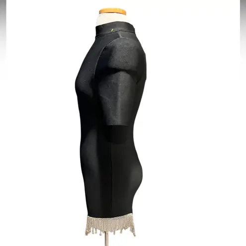 BELLA BARNETT Mini Bandage Trendy Rhinestone Black Bodycon Dress Size M NWT Size M