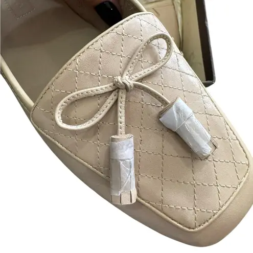 Enzo Angiolini LIZZIA Tan Quilted Flats with Bow