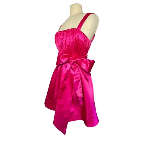 Anthropologie NWT  MAEVE Women’s Pink Satin Bow tie Mini Cocktail Dress