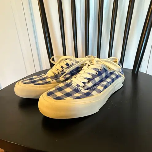 J.crew X Seavees blue gingham canvas sneakers 6