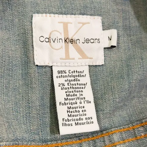 Calvin Klein Jeans  Vintage Y2K Women's Denim Classic Trucker Jacket Size M