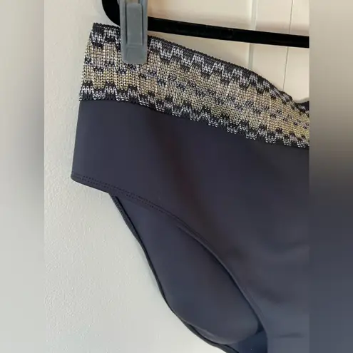 River Island Plus NWOT Bikini Bottom Black With Gold Embroidered Detail Size 22