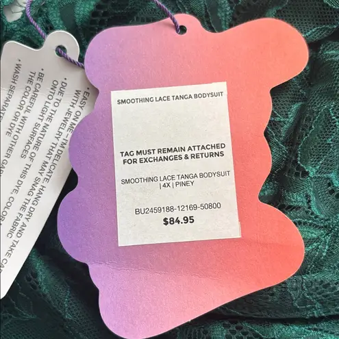 YITTY Smoothing Lace Bodysuit Emerald 4X NEW