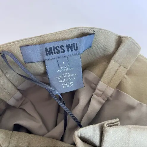 Jason Wu Miss Wu Women’s Olive Green Pleated Belted Mini Skirt