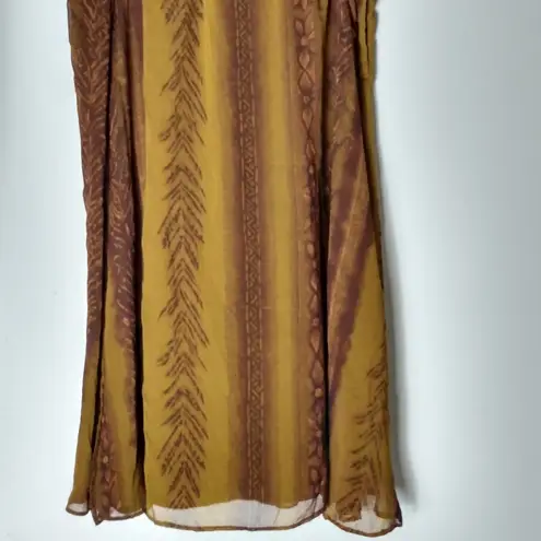 Kloz Studio 1X Tan Golden Midi Maxi Skirt Plus Gold