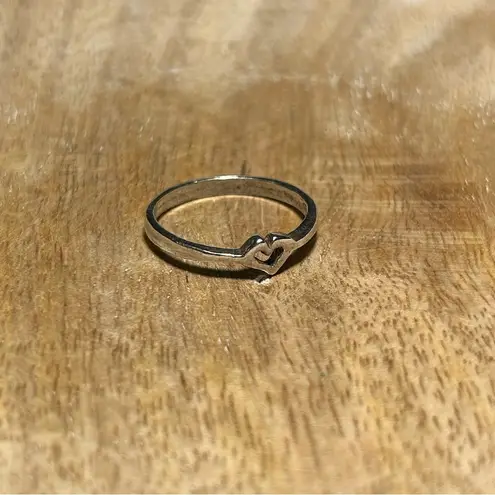 Vintage Mini Heart Silver Ring