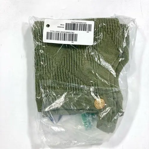 Balmain Vichy Gingham Knit Tank Top Olive Green 44 FR 12 US NWT DF0AB051KH60