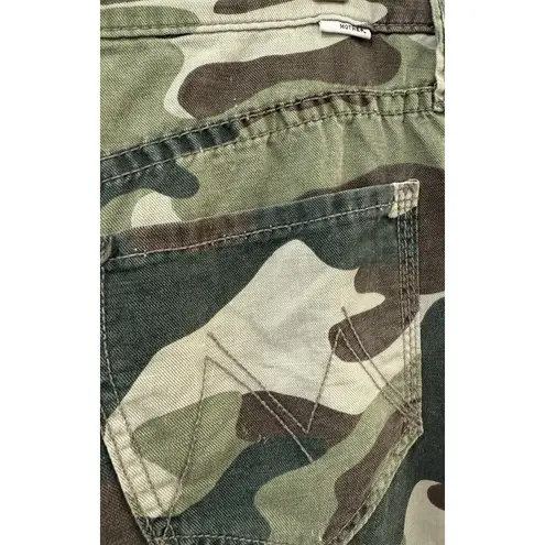 Mother Denim The Vagabond Mini Skirt Double Time Camo Side Racing Stripe Size 27