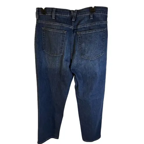 Duluth Women's High Rise Tapered Jeans Size 12 Blue Dark Wash Stretch