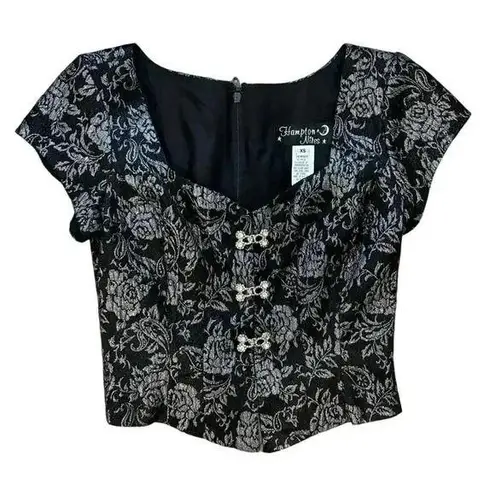 Vintage Hampton Nites Corset Top NWT Black Size XS
