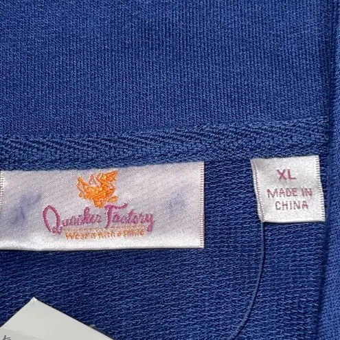 Quacker Factory Women's Navy Blue Vest & Skort Set Size XL Rhinestone Zip NWT