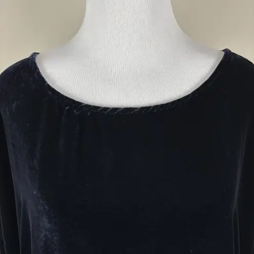 CP Shades Sibella Top Womens Small Velvet Silk Blend Boxy 3/4 Sleeve Oversized S