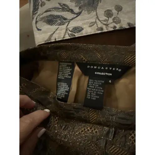 Doncaster Vintage Pencil Skirt Size 4 Jacquard Paisley Zip NWT Deadstock